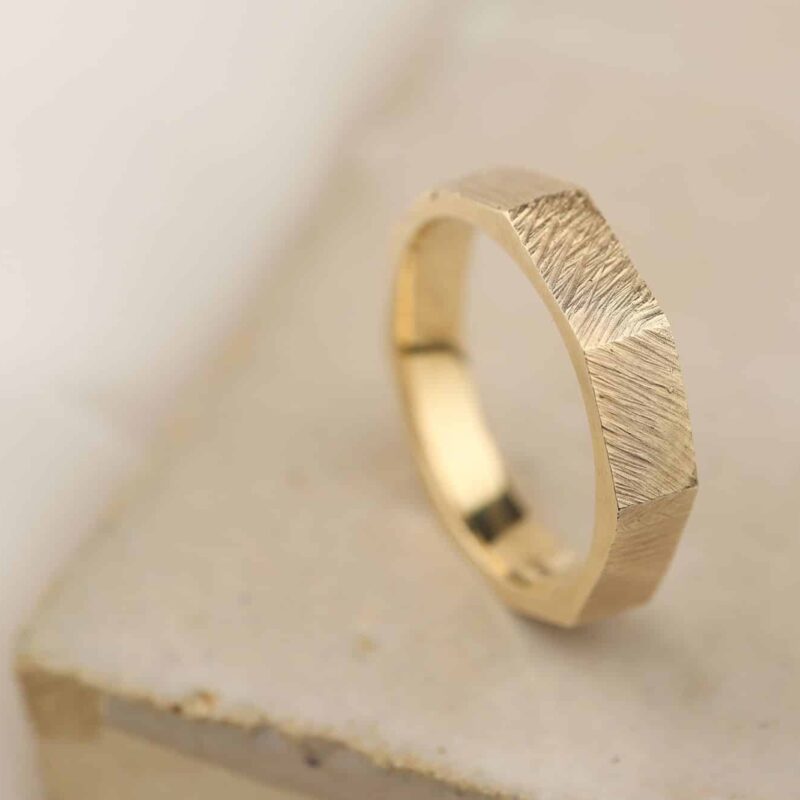 stoere mannen ring met structuur