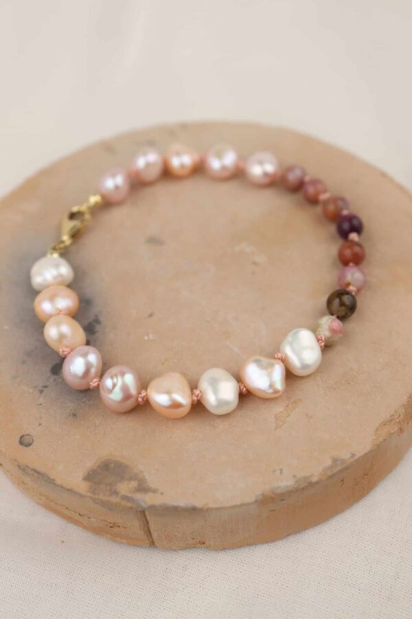 parel armband met toermalijn